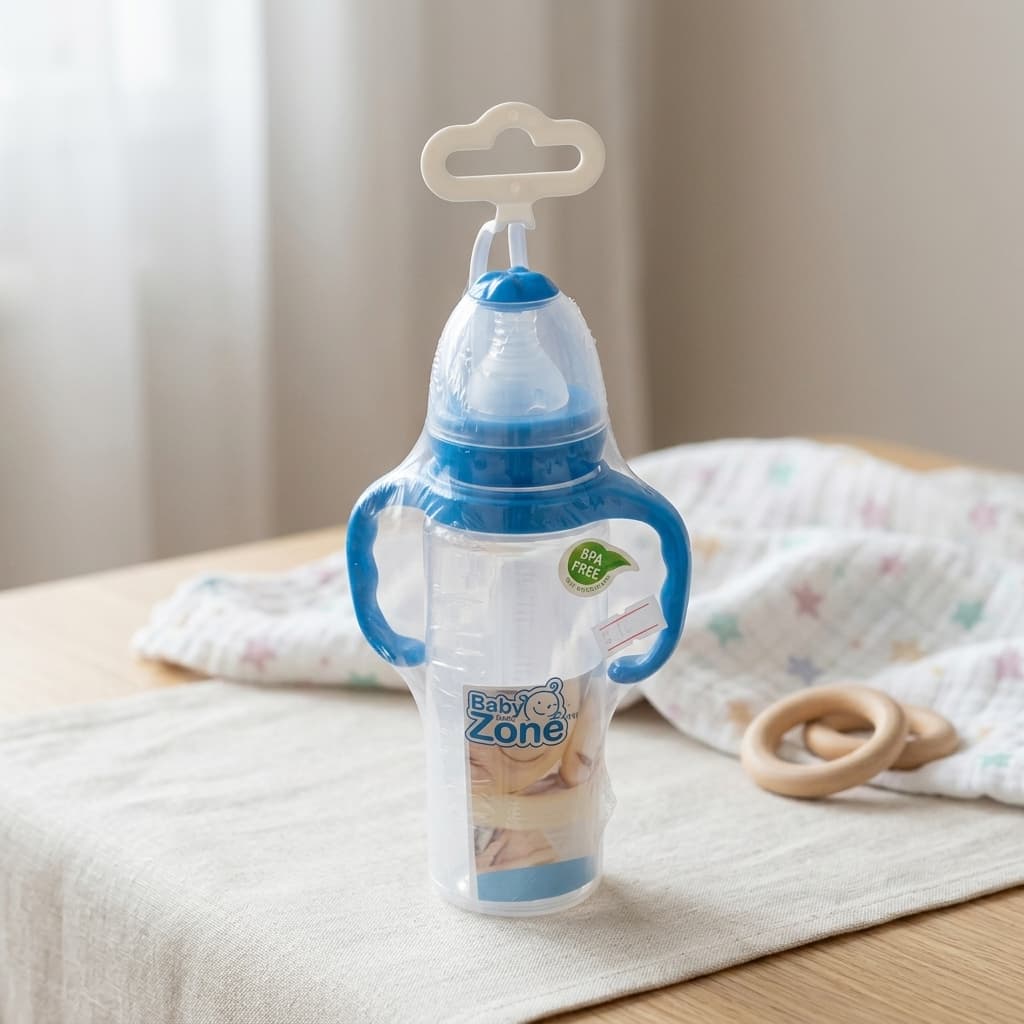 Baby Feeding Bottle with Two Handles and Silicone Cover - 1