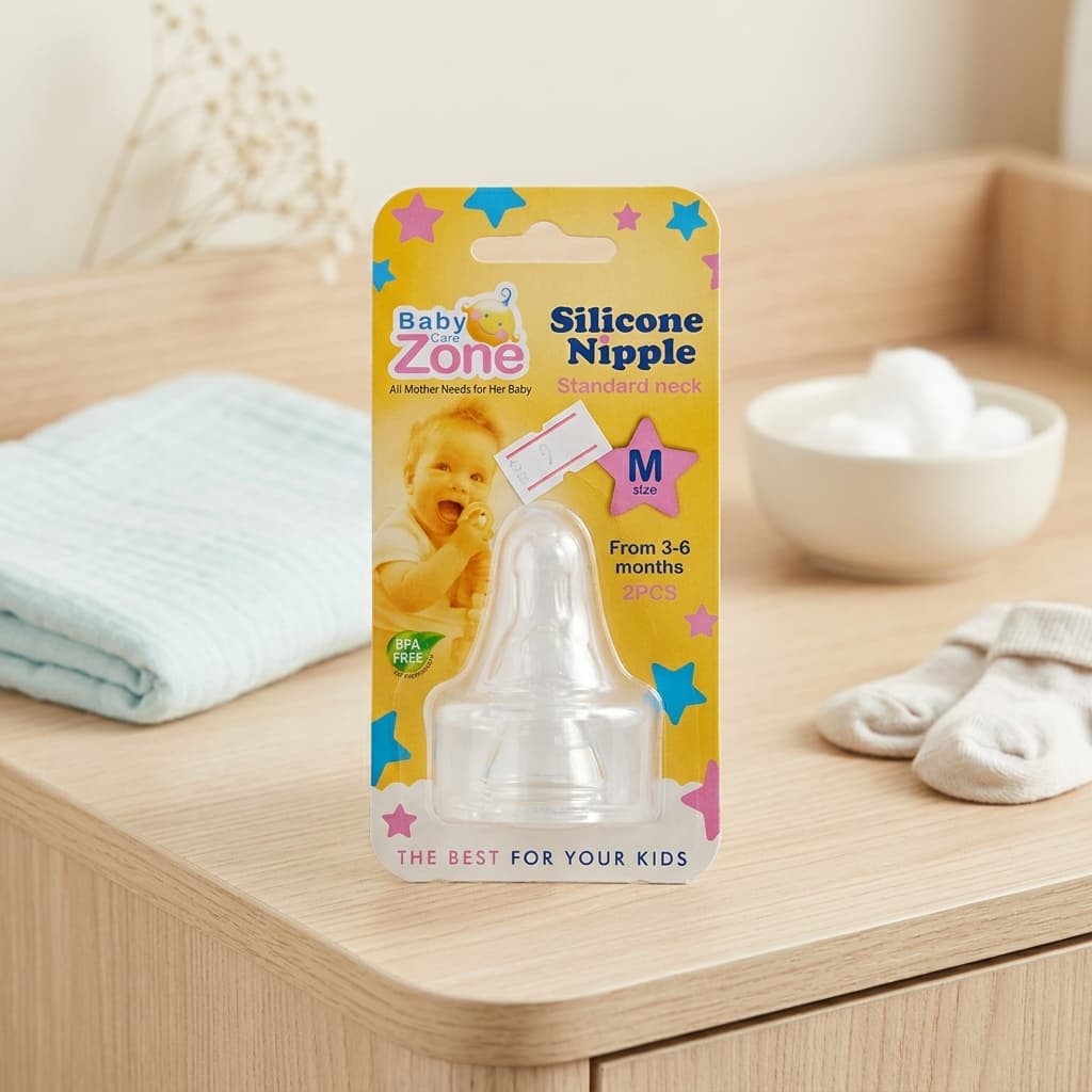 Silicone Feeding Nipple Standard Neck Size M - 1