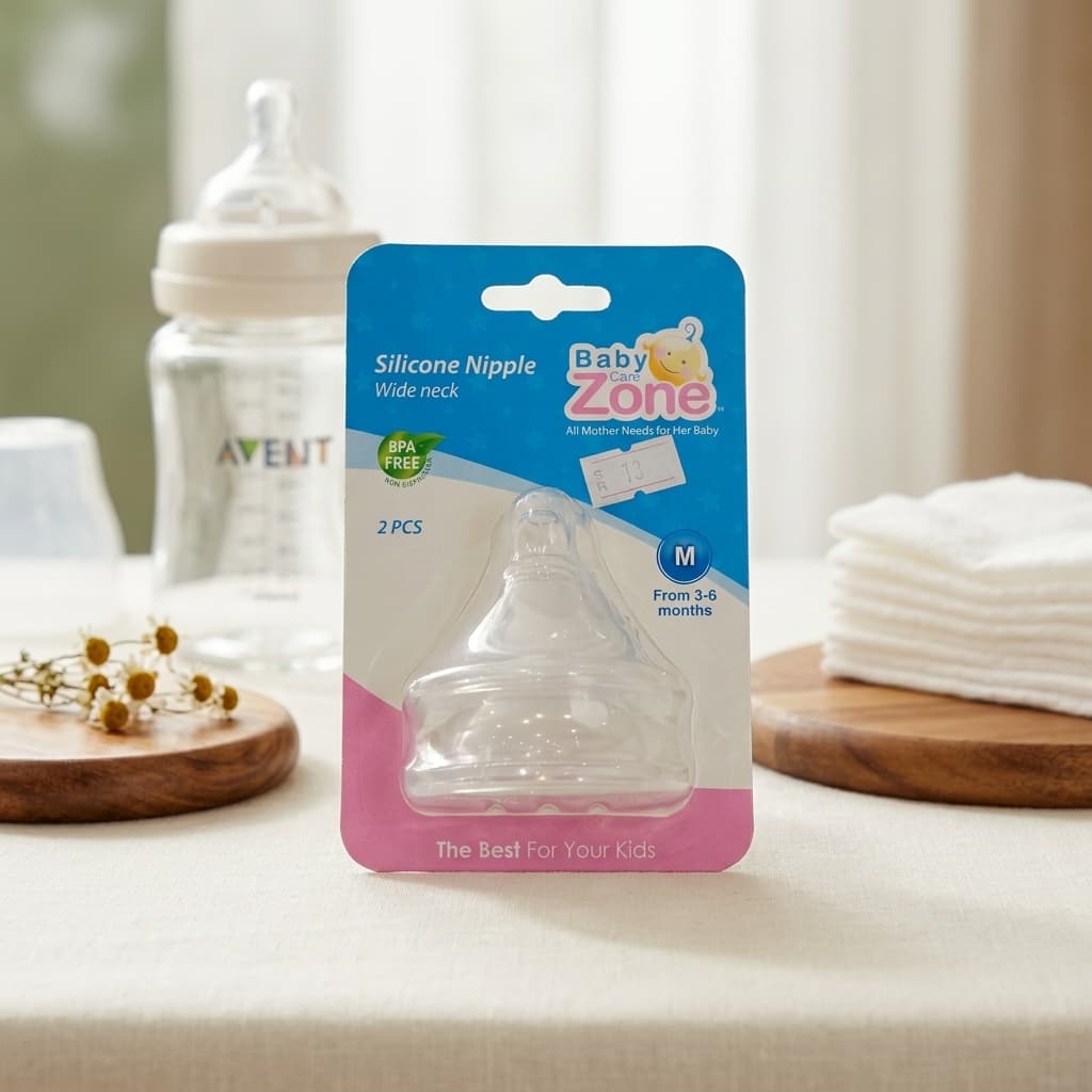 Wide Neck Silicone Baby Feeding Nipples - 1