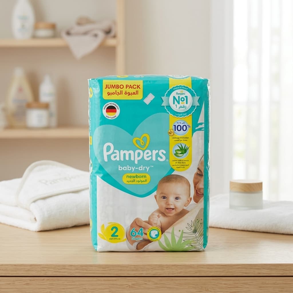 Pampers Baby-Dry Newborn Diapers Size 2 - 1