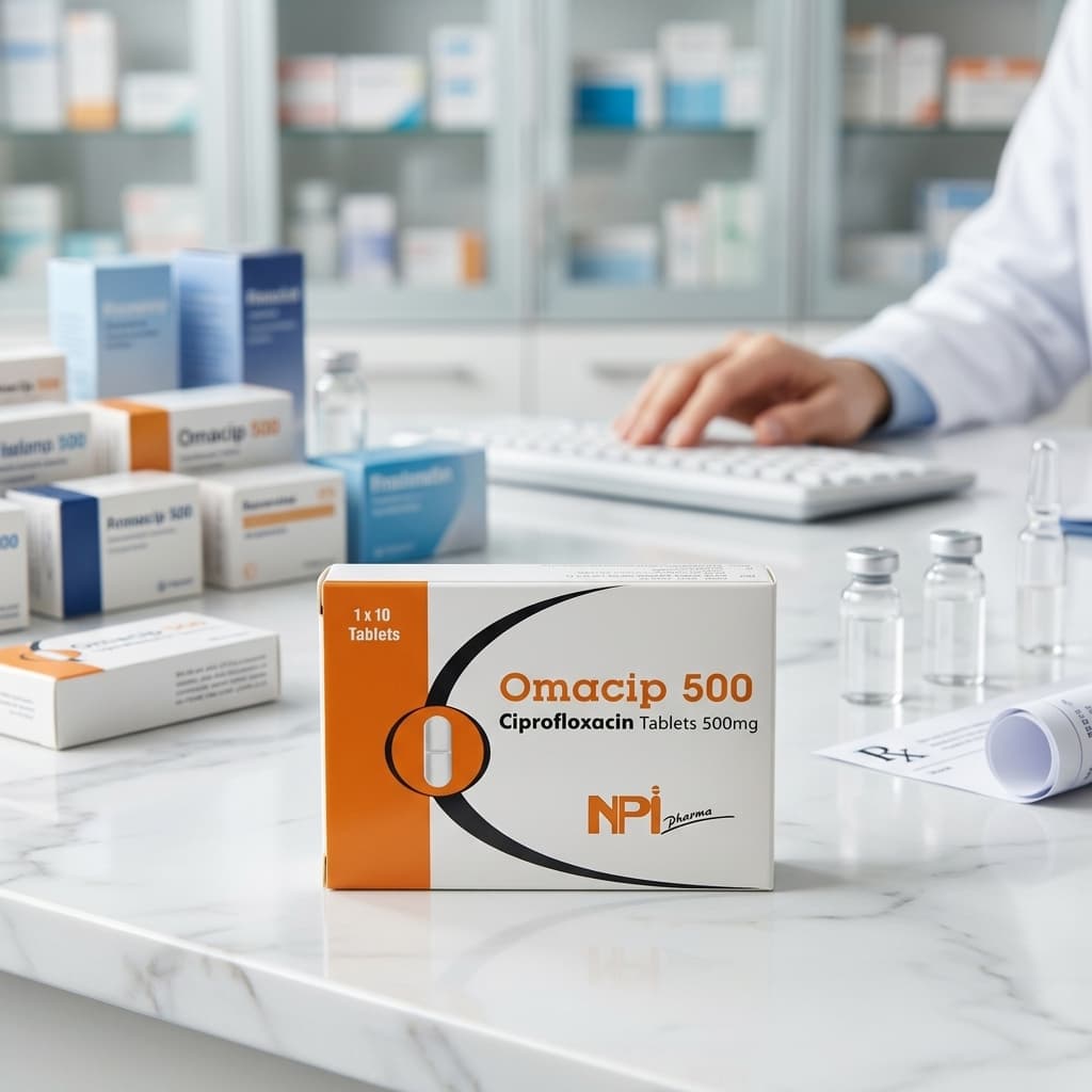 Omacip 500 Ciprofloxacin 500 mg टैबलेट्स - 1