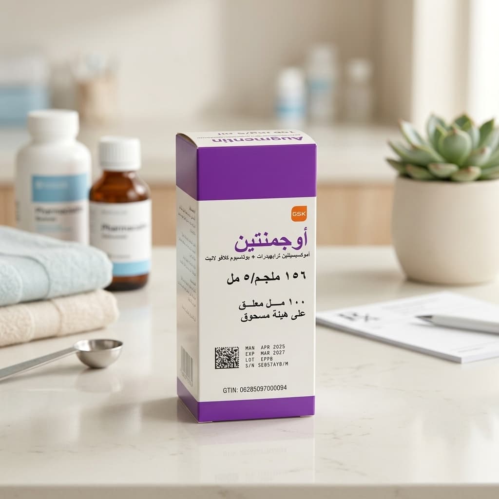 أوجمنتين 156 ملجم/5 مل معلق فموي مسحوق - 1