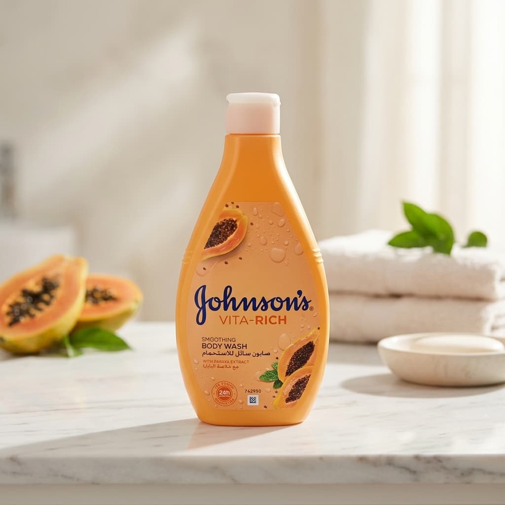 Johnson's Vita-Rich 舒缓木瓜沐浴露 - 1