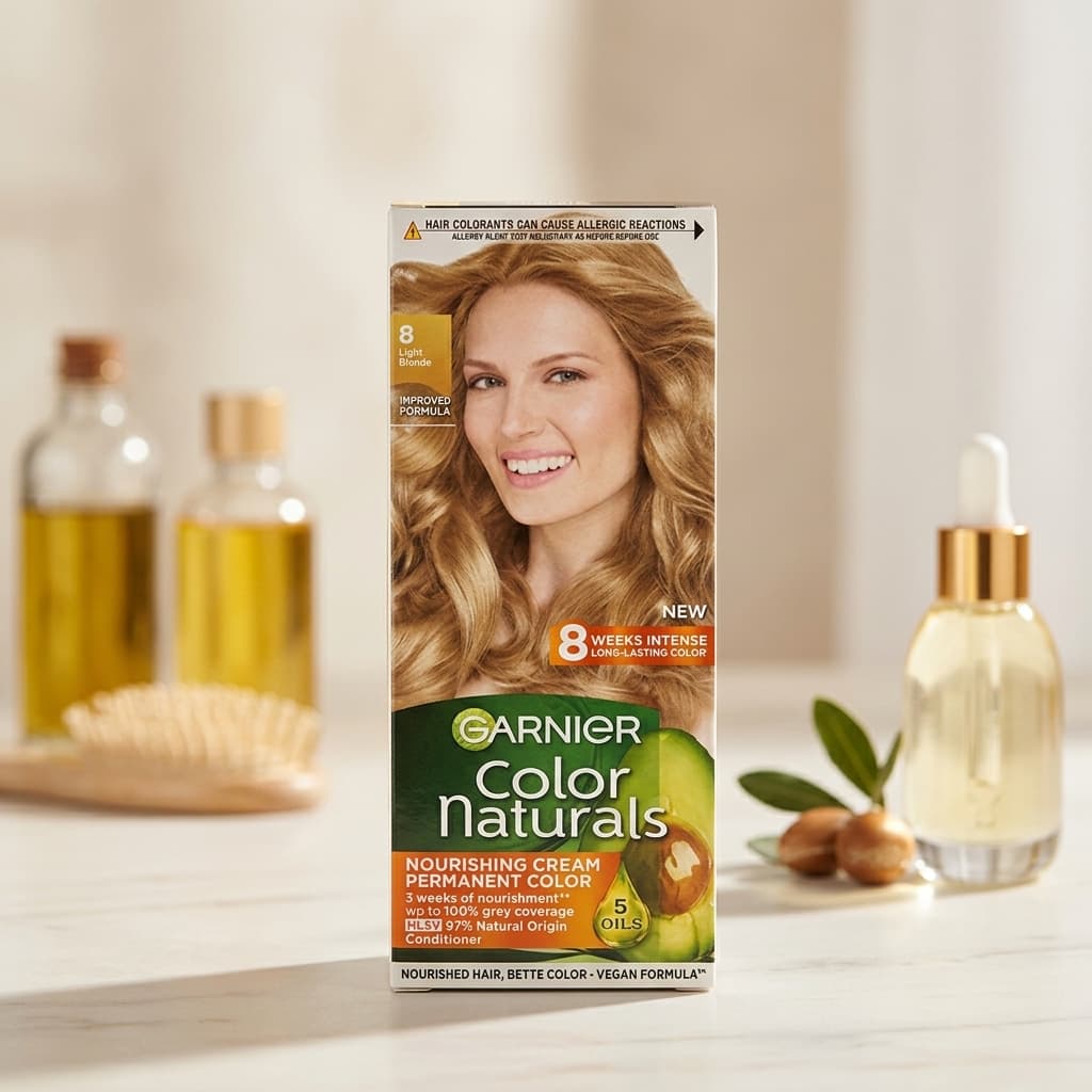 Garnier Color Naturals مستقل اور غذائیت بخش ہیئر کلر نمبر 8 لائٹ بلونڈ - 1