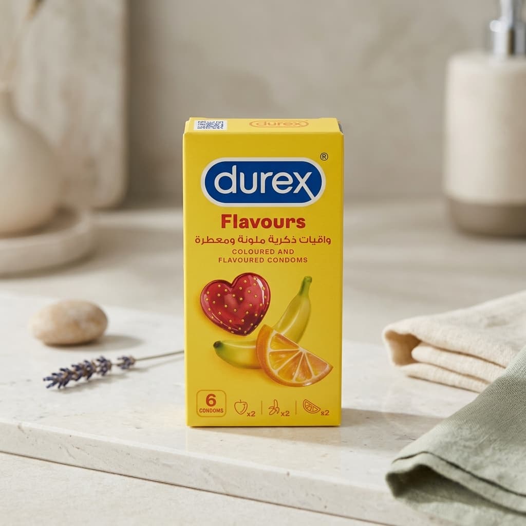 Durex Flavours Coloured and Scented Condoms - 6 Pieces - 1