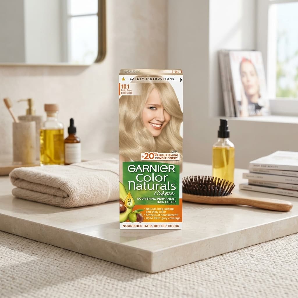 Garnier 卡尼尔 Color Naturals 滋养型永久染发霜 10.1 灰米金色 - 1