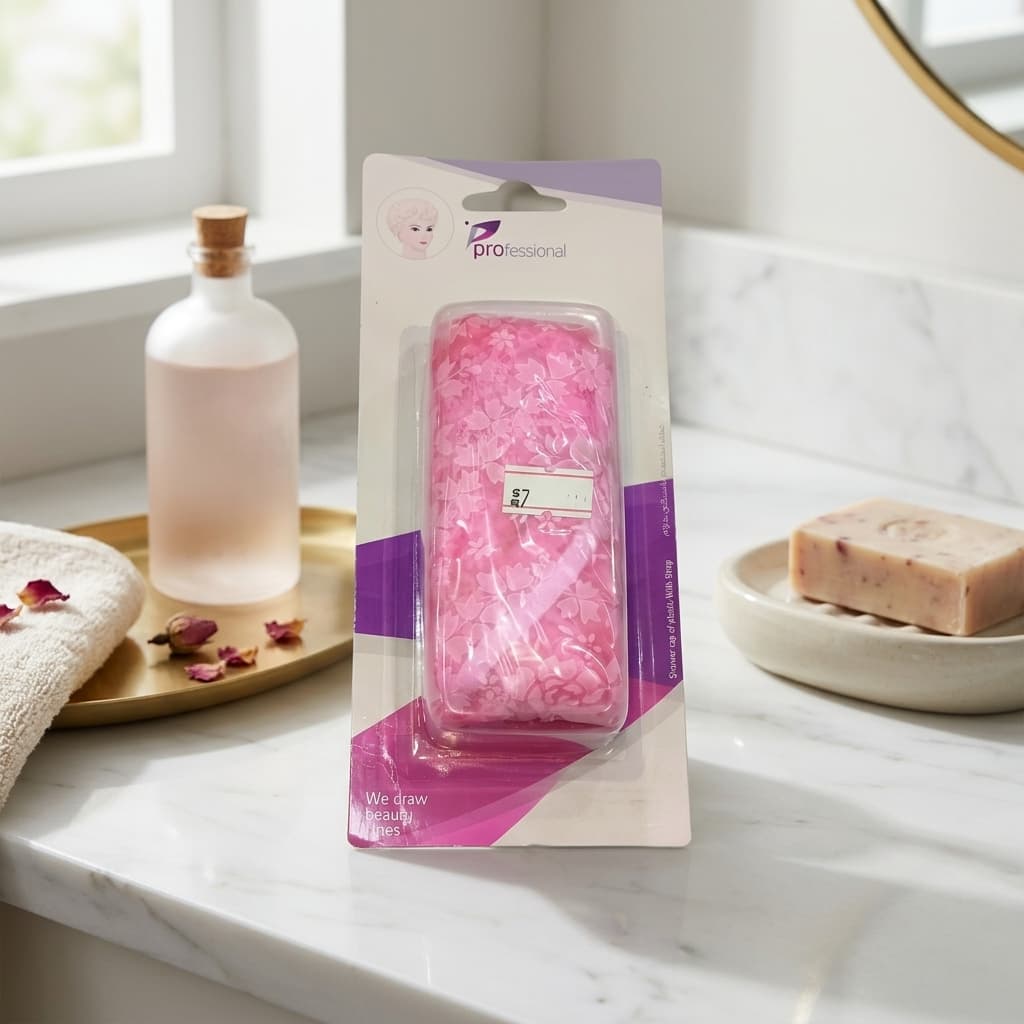 Plastic Shower Cap with Strap - 1