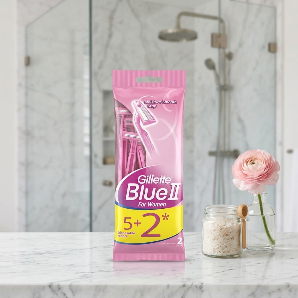 Gillette Blue II Women's Disposable Razors 5+2 - 1
