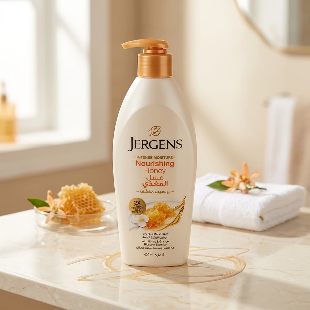Jergens 蜂蜜滋养干性皮肤保湿乳液 - 1