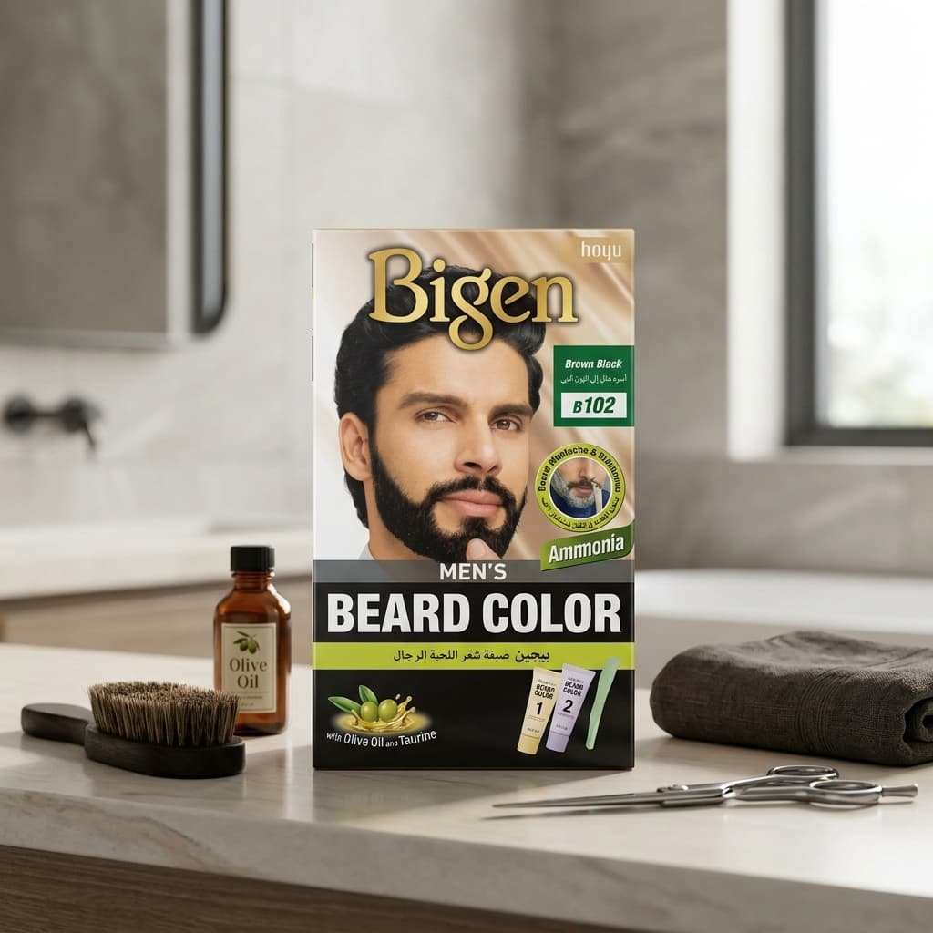 Bigen Men's Beard Color Brown Black B102 - 1