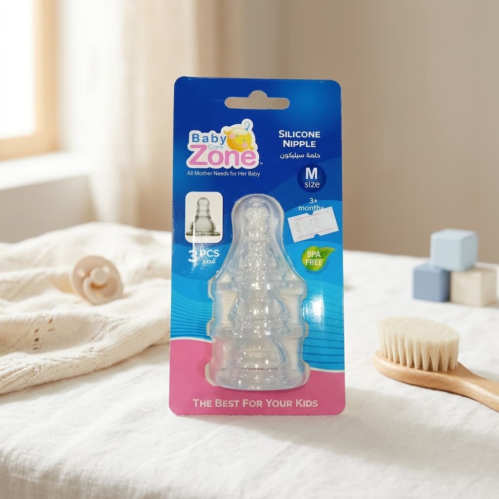 Baby Care Zone Silicone Feeding Nipple - Size M - 1
